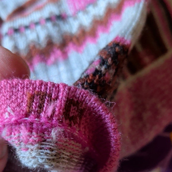 Smartwool Pink and Brown Patterned Socks - Picture 4 of 7